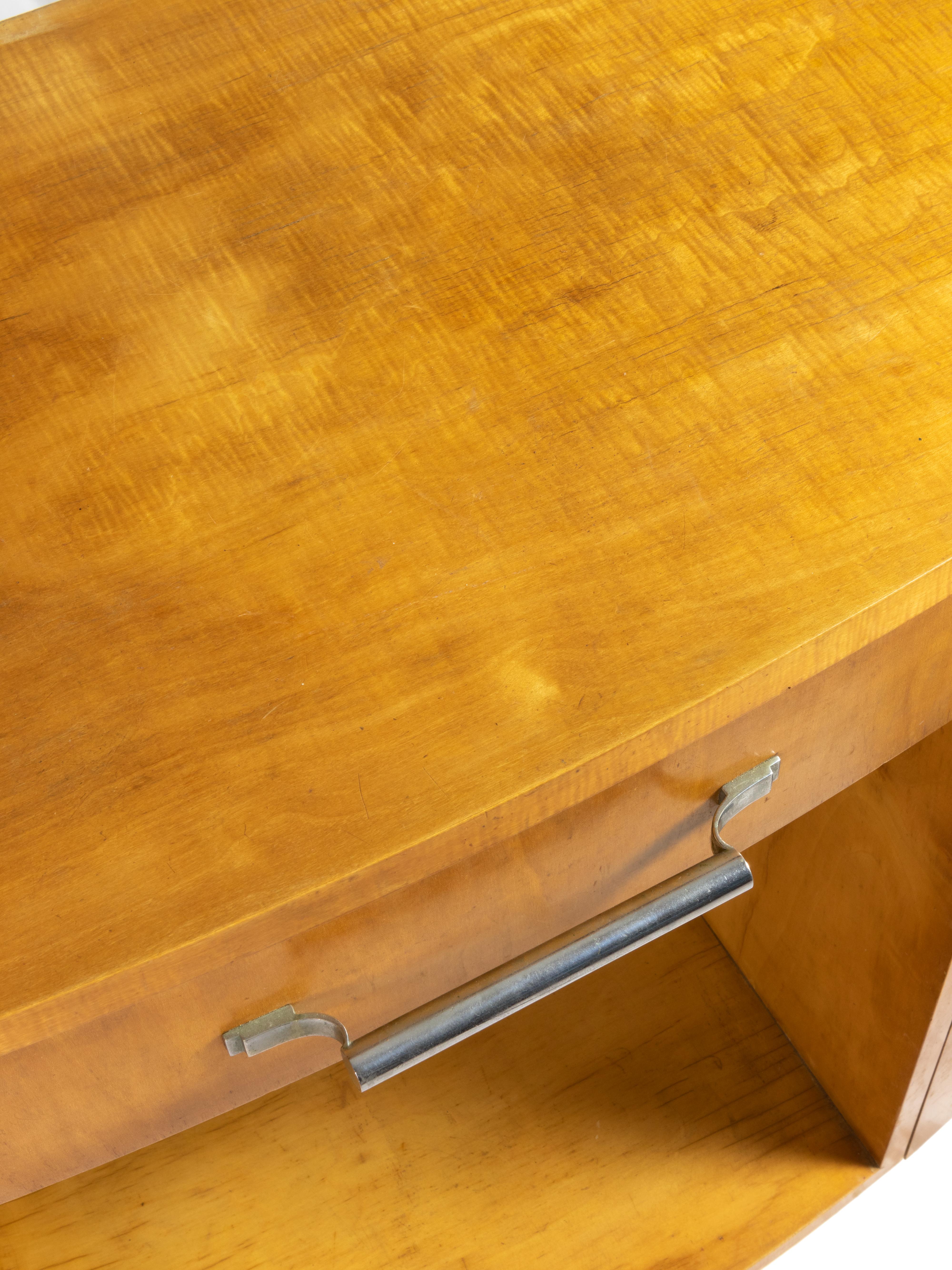 Console di vanità originale in legno di abete Art Déco, 20° secolo in vendita 4