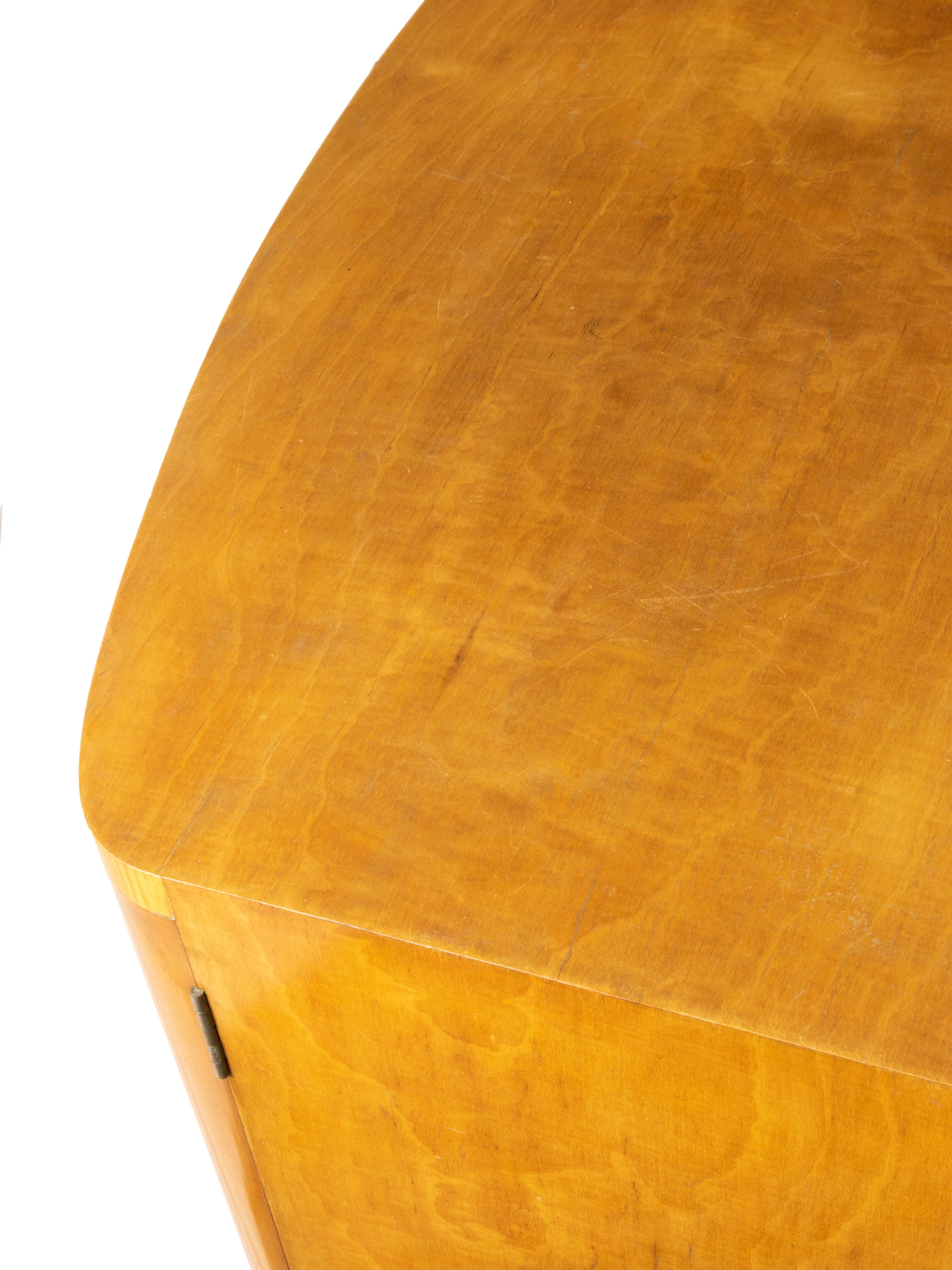 Console di vanità originale in legno di abete Art Déco, 20° secolo in vendita 7