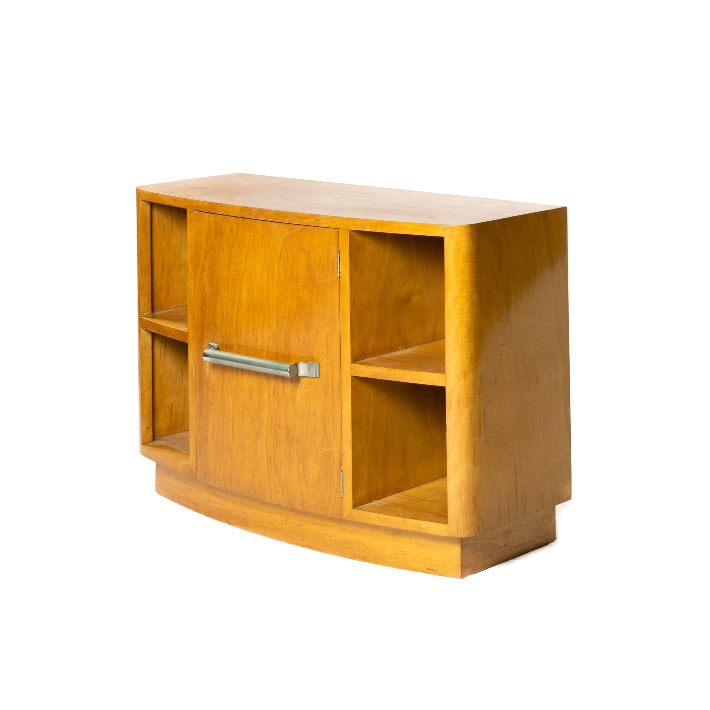 Art Deco Spruce Wood Small Commode, 1940s in vendita 3