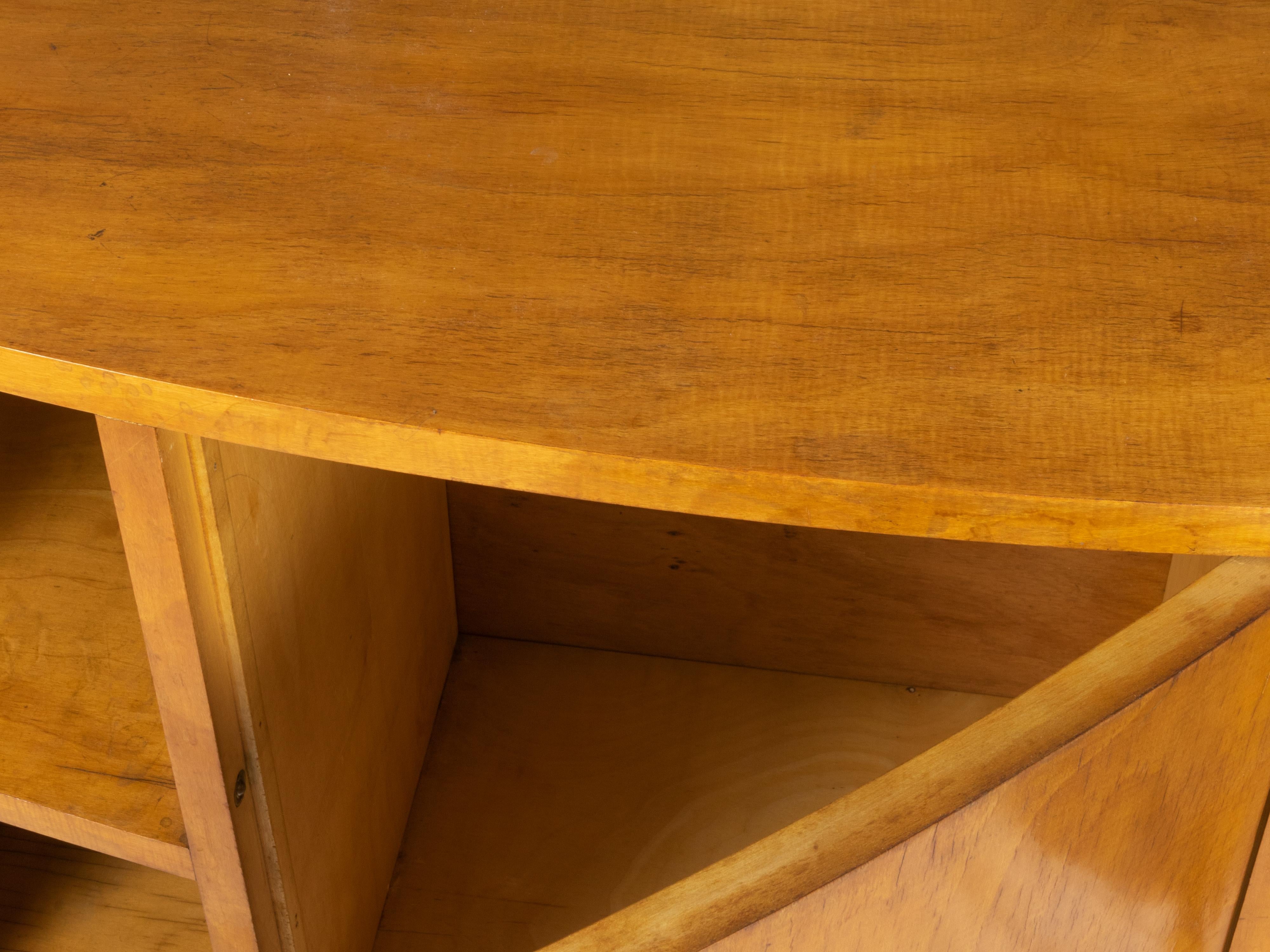 Portuguese Art Deco Spruce Wood Small Commode, 1940s For Sale