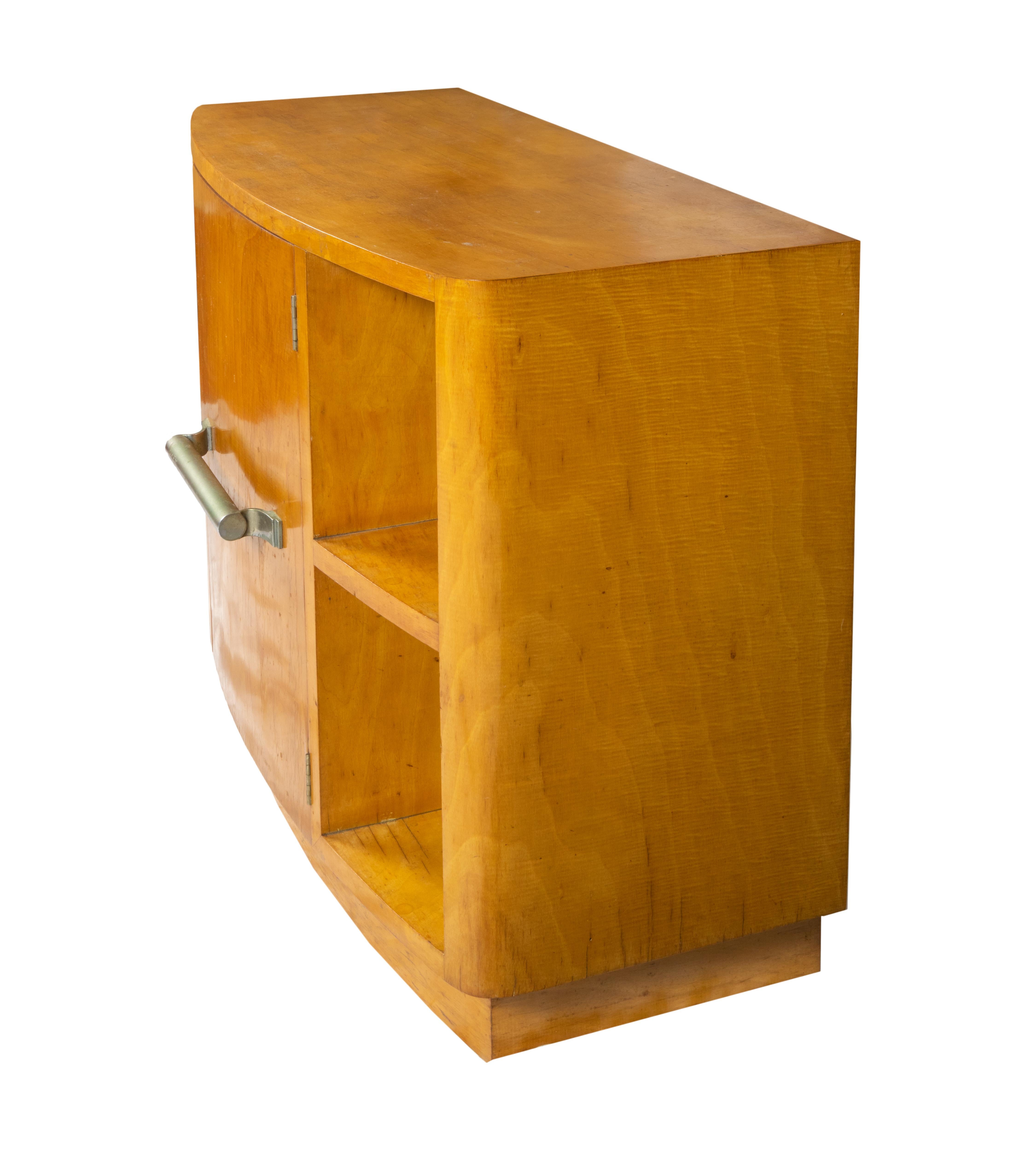 20th Century Art Deco Spruce Wood Small Commode, 1940s For Sale