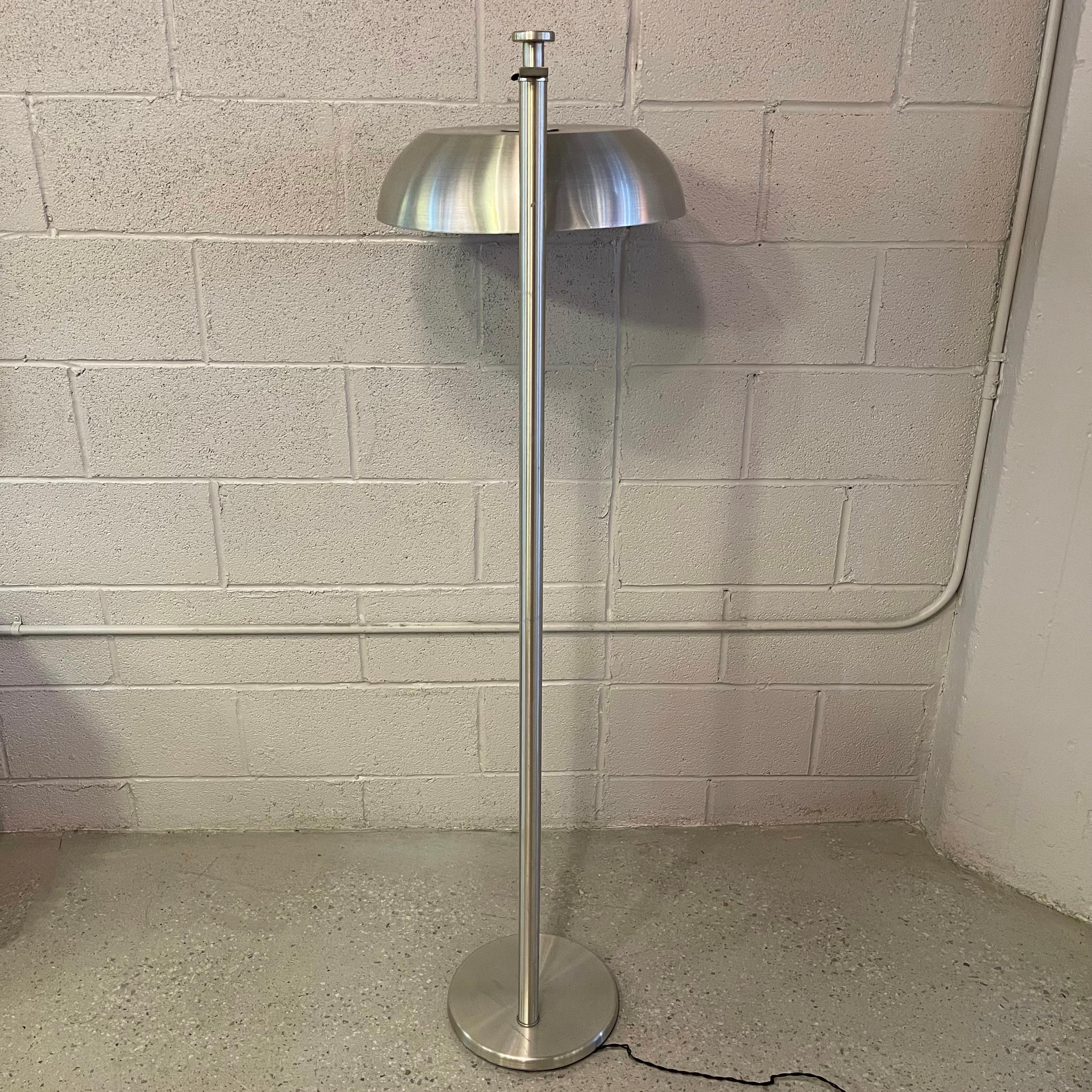 Flip-Top-Stehlampe aus gesponnenem Aluminium im Art déco-Stil von Kurt Versen im Angebot 5