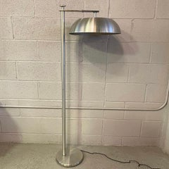 Art Deco Spun Aluminum Flip-Top Floor Lamp By Kurt Versen