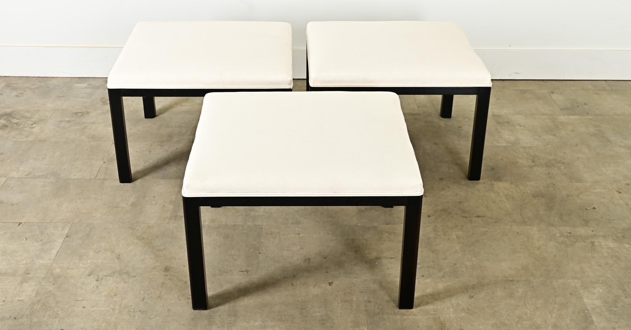 French Art Deco Square Bench For Sale