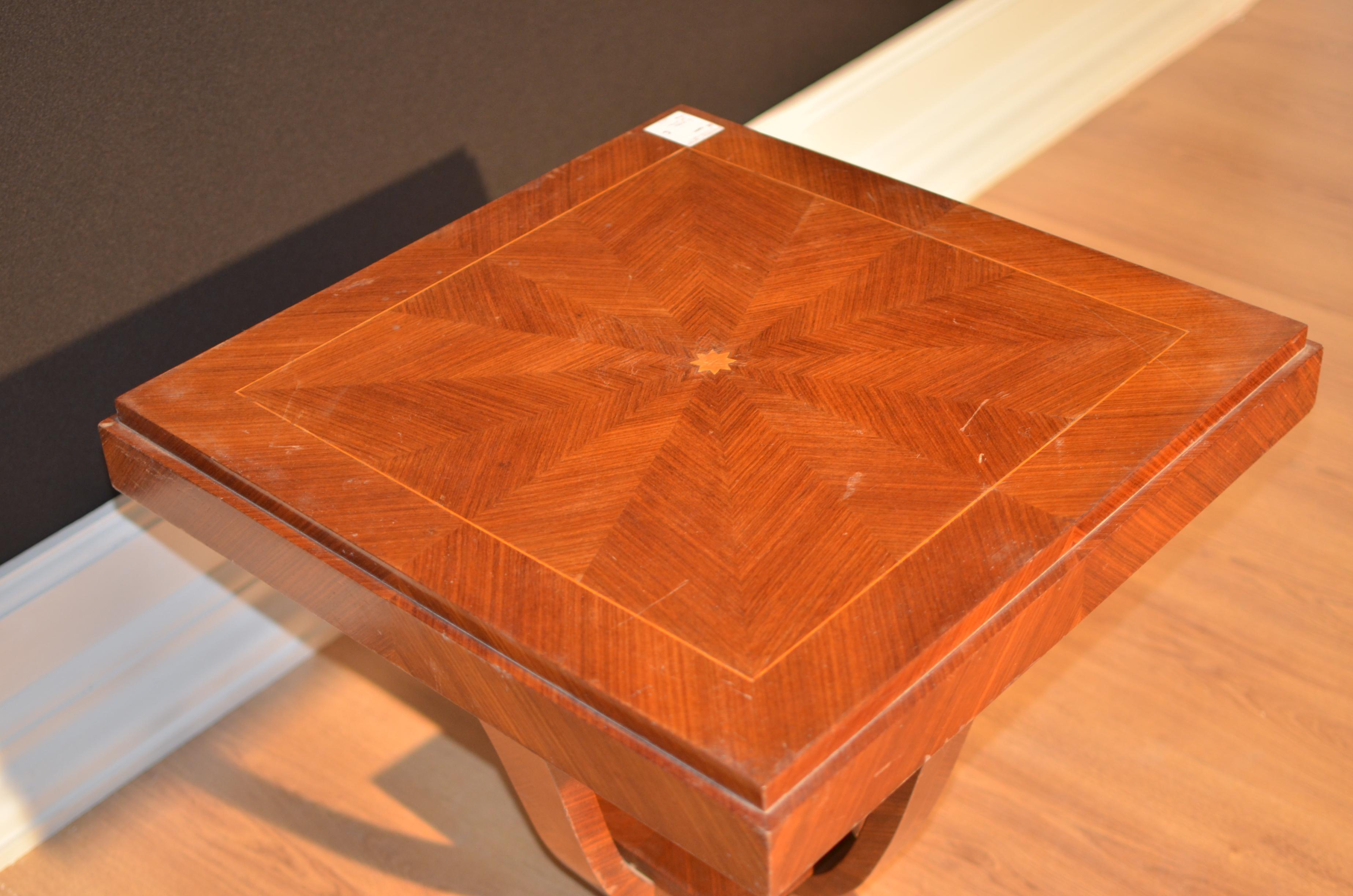 20th Century Art Deco Square Dining Table in Rosewood, 1925 For Sale