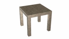 Art Deco Square Drink Center Tables Mid. Hammered Antique Bronze by Alison Spear