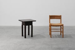 Art Deco square Oak Side Table, France, circa 1920