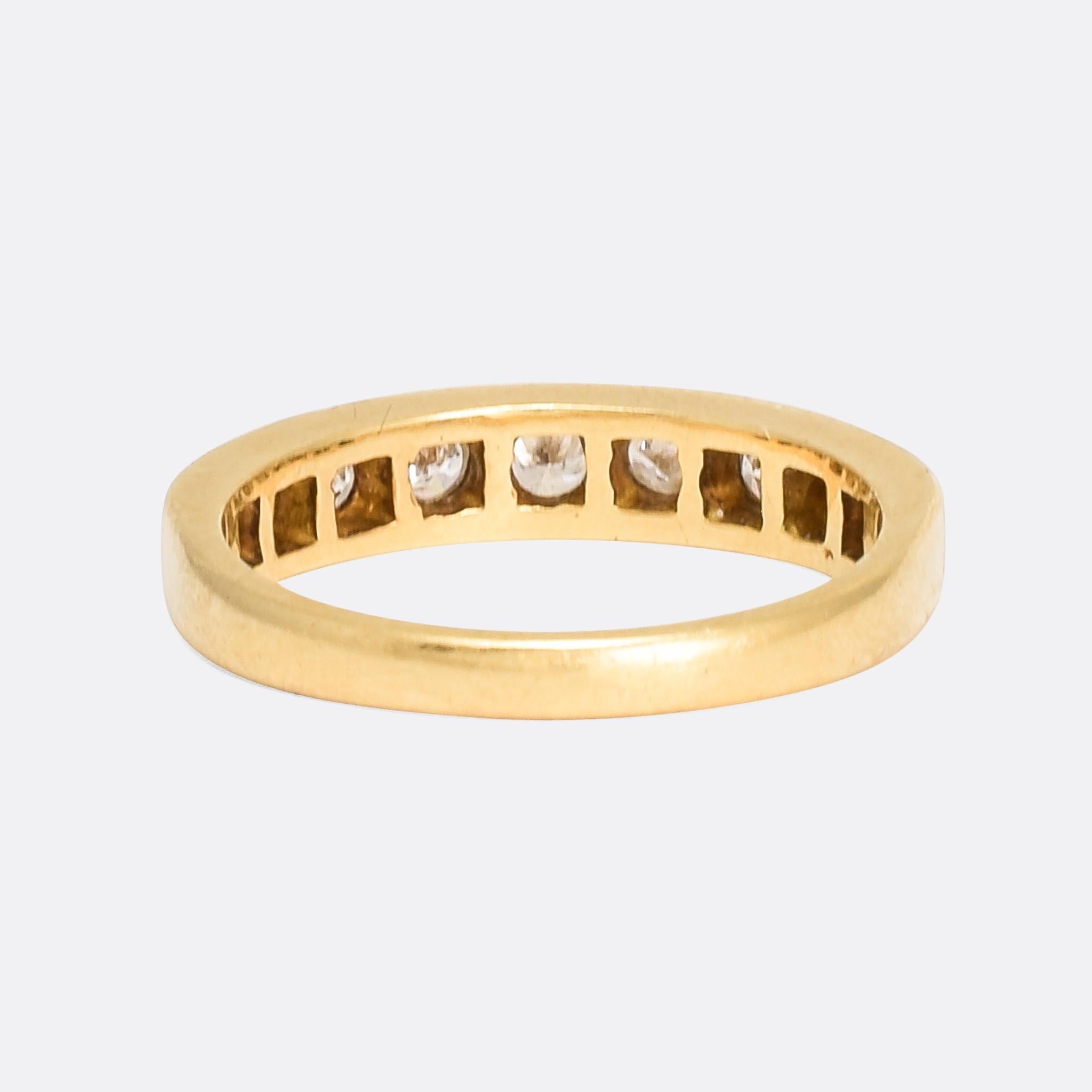 Women's Art Deco Square-Set Diamond Half Eternity Ring