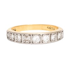 Art Deco Square-Set Diamond Half Eternity Ring
