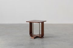 Art Deco square side table in oak veneer, France ca. 1925