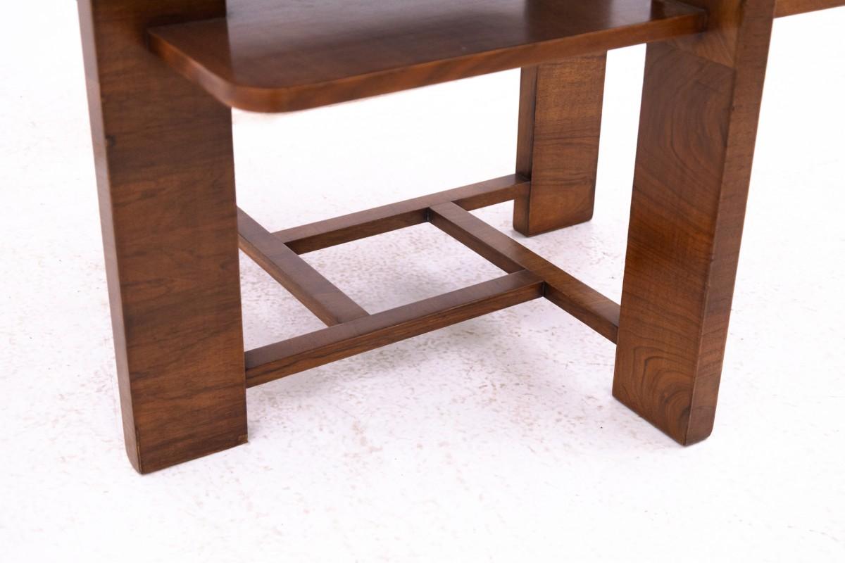 Art Deco square table from the 1950s, Poland. For Sale 2