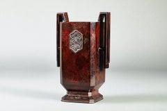 Art Deco Squared Bronze Vase