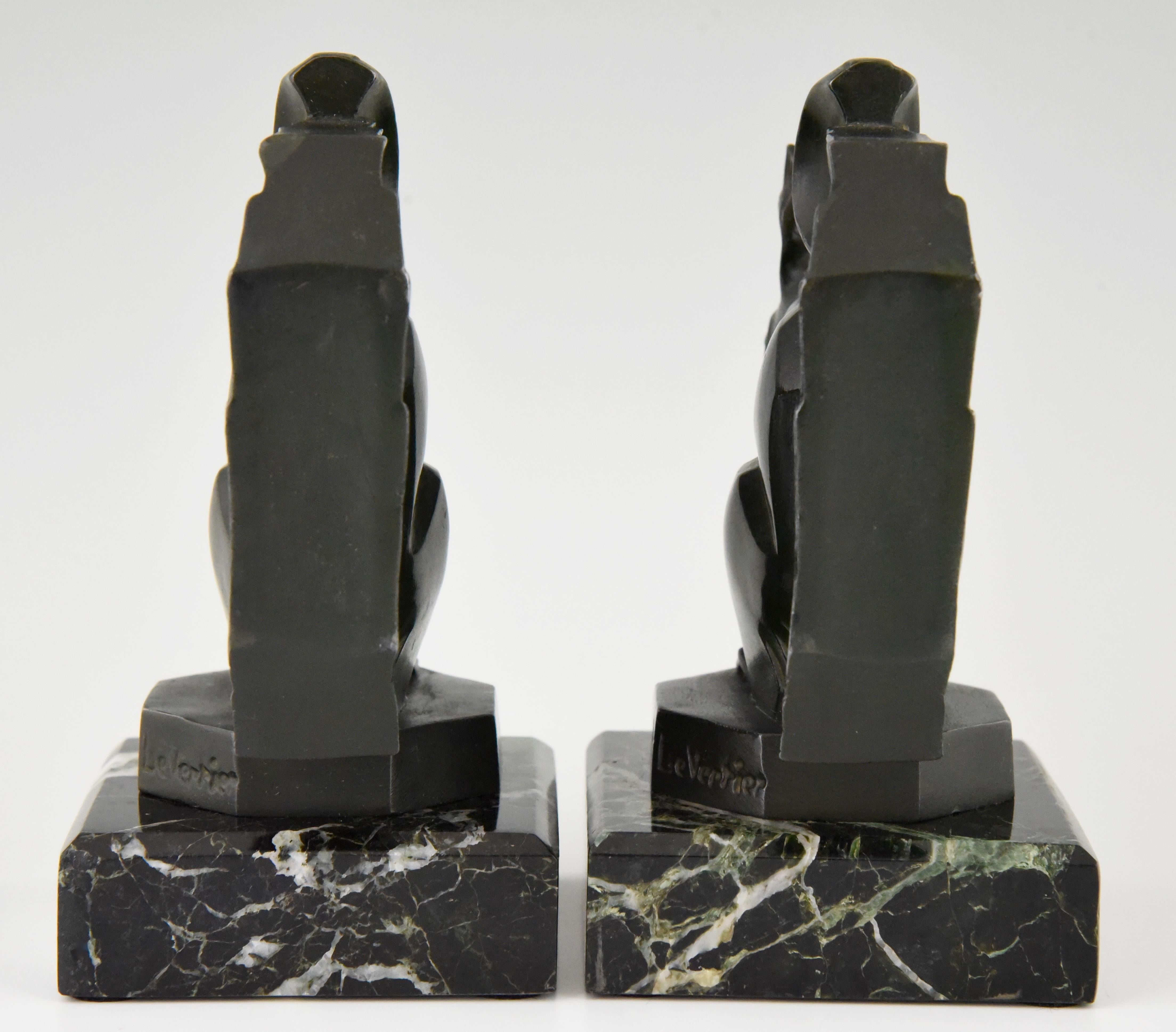 Art Deco Squirrel Bookends by Max Le Verrier France, 1930 In Good Condition In Antwerp, BE