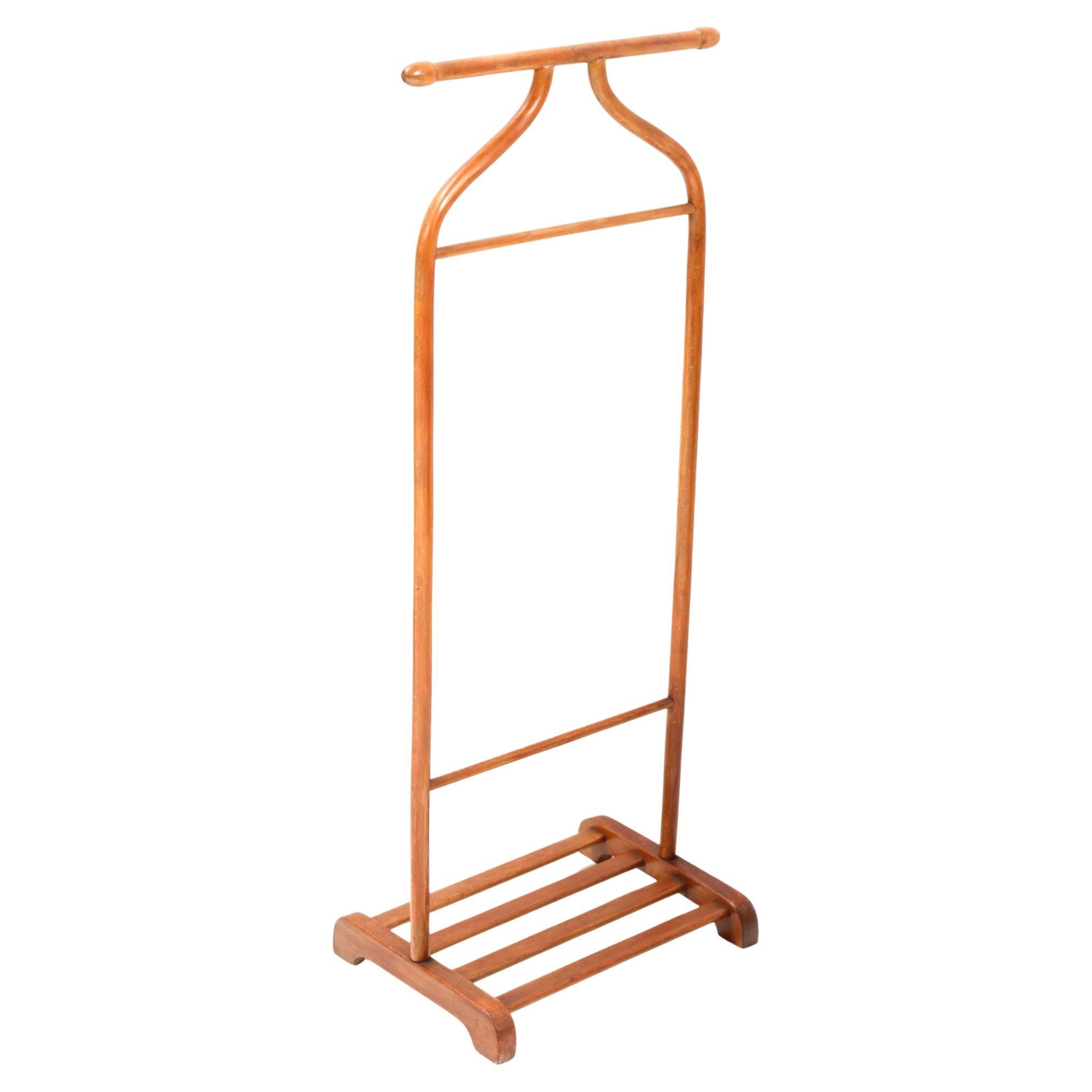 Art Deco Stained Beech Bentwood Valet Stand or Rack by Thonet Vienna, 1920s