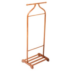 Vintage Art Deco Stained Beech Bentwood Valet Stand or Rack by Thonet Vienna, 1920s