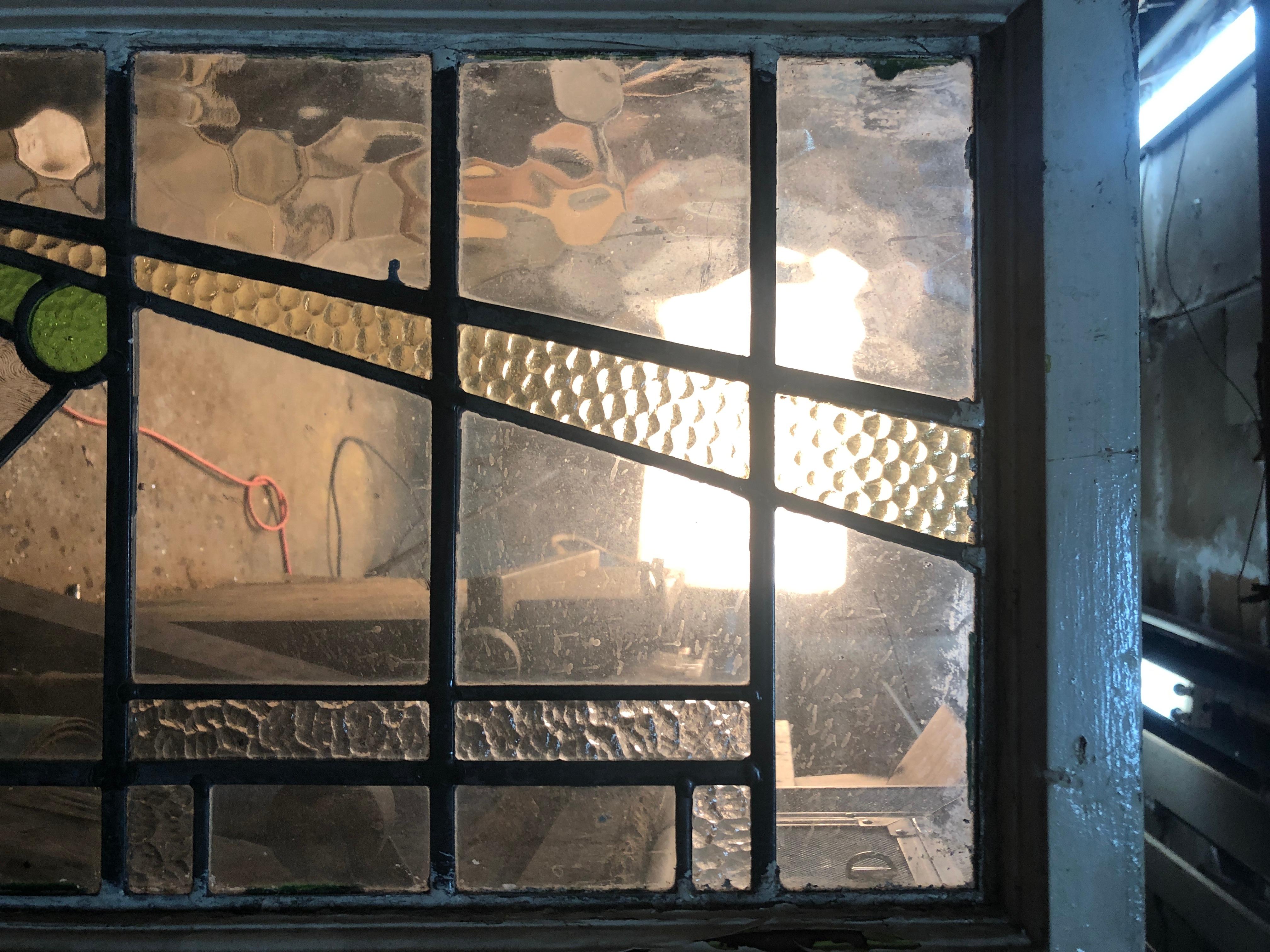 Art Deco Stained Glass Transom 18