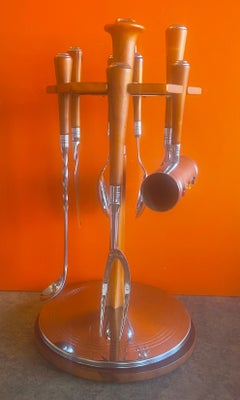 Art Deco Stainless Steel & Bakelite Cocktail Bar Tool Set by GH of Canada