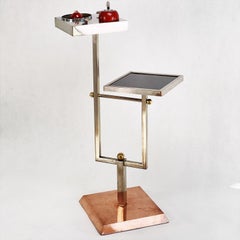 Art Deco Aschenbecher Modrnist Rauchtisch Aschenbecher mit Thorens Leuchte