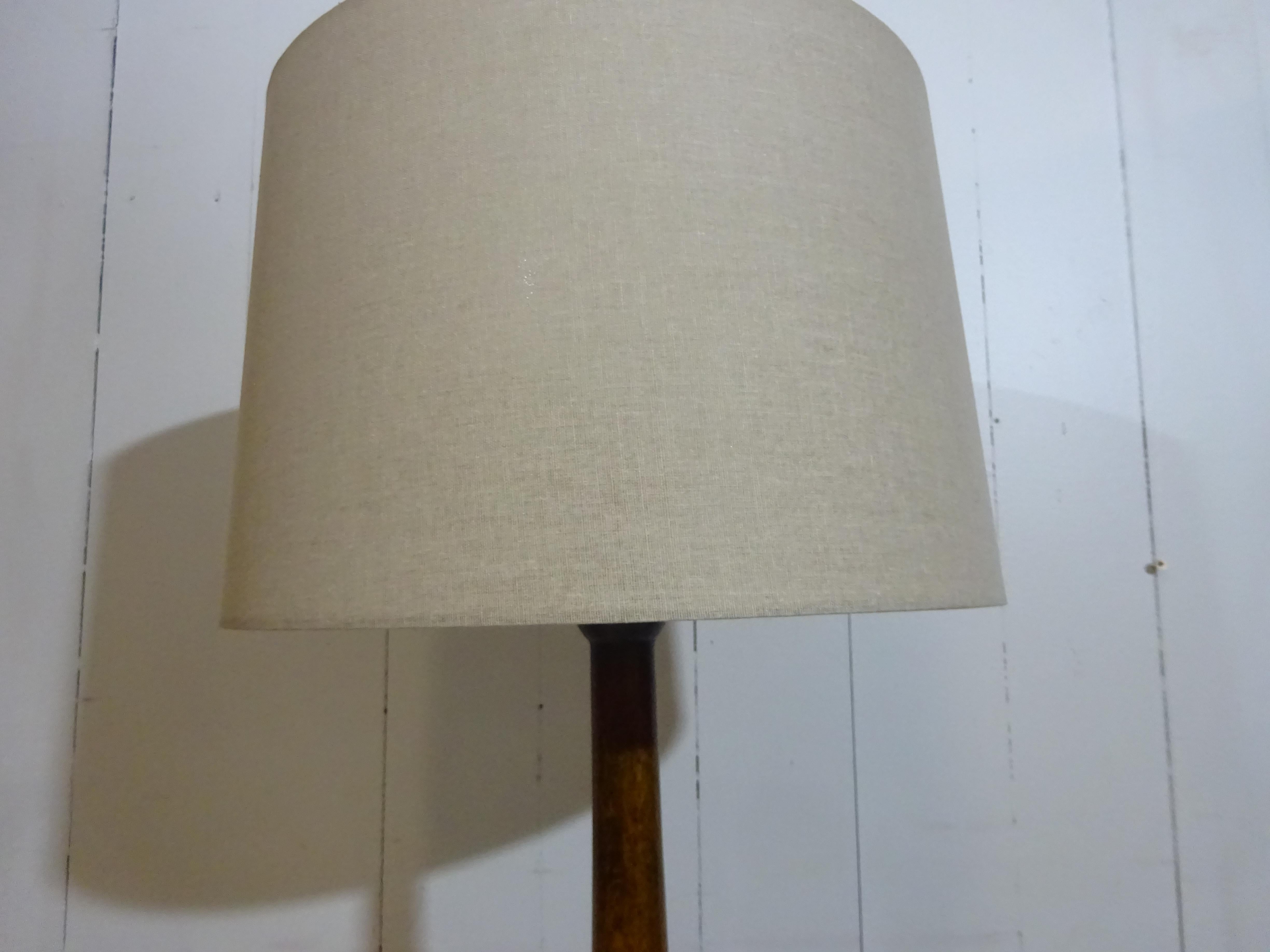 Art Deco Standard-Lampe (Eichenholz)