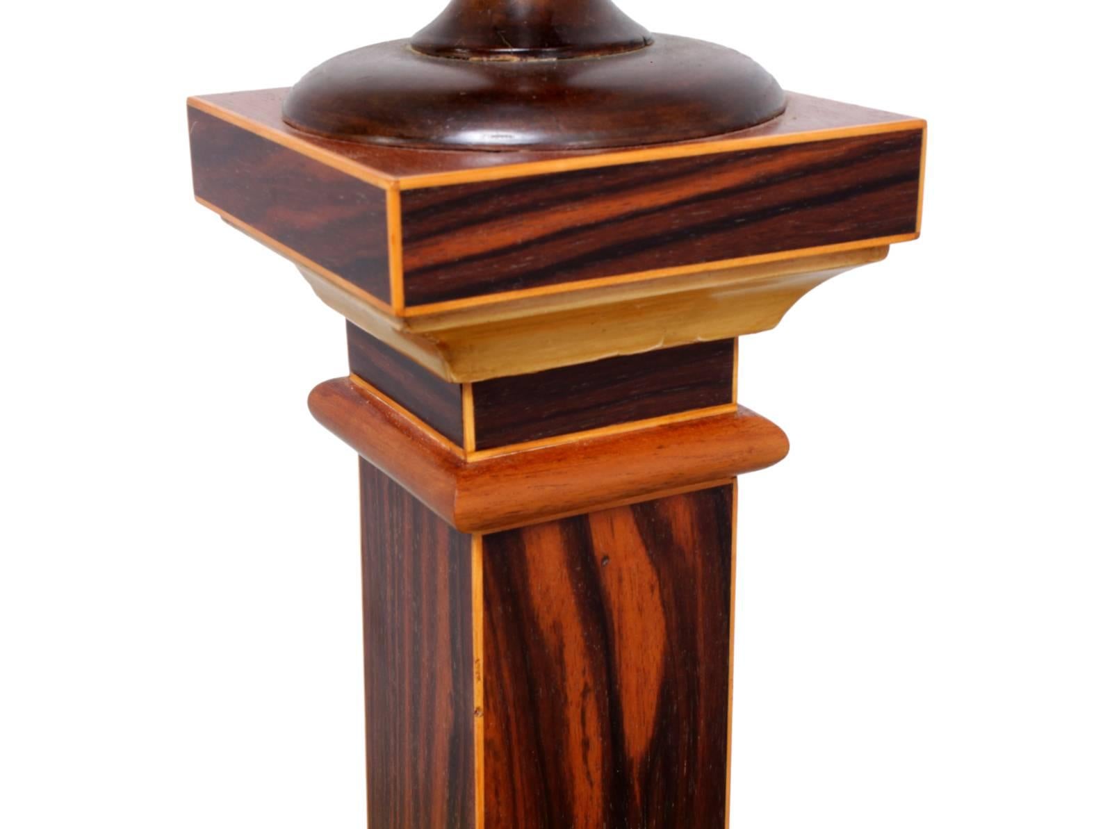 Art Deco Standard Lamp in Macassar Ebony 6