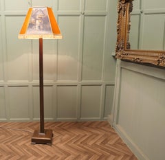 Art Deco Standard or Floor Lamp, Interesting Shade