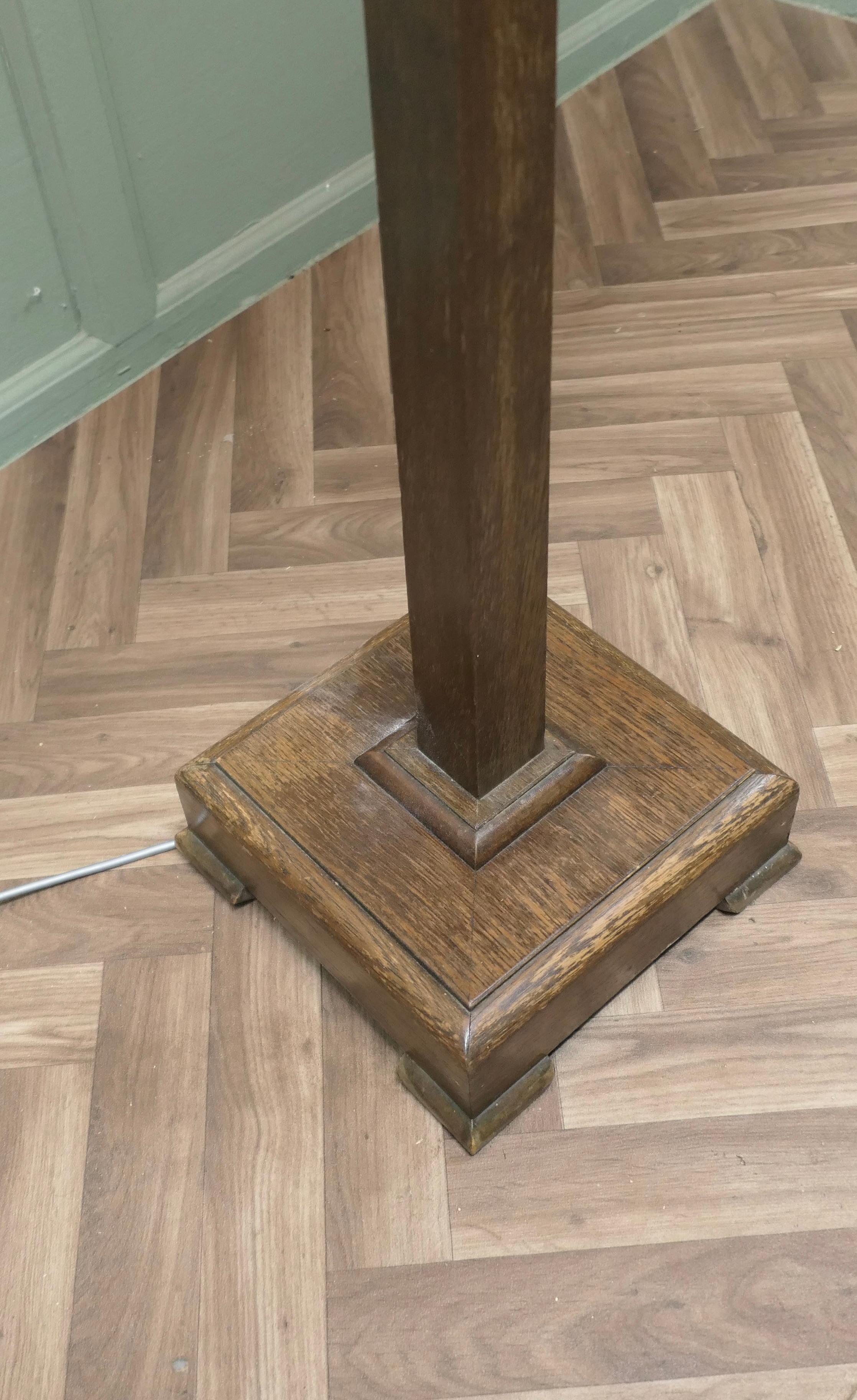 Art Deco Standard or Floor Lamp, Interesting Shade For Sale 1