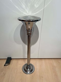 Art Deco Floor Ashtray, Polished Chrome, Geneve, Switzerland, circa 1930