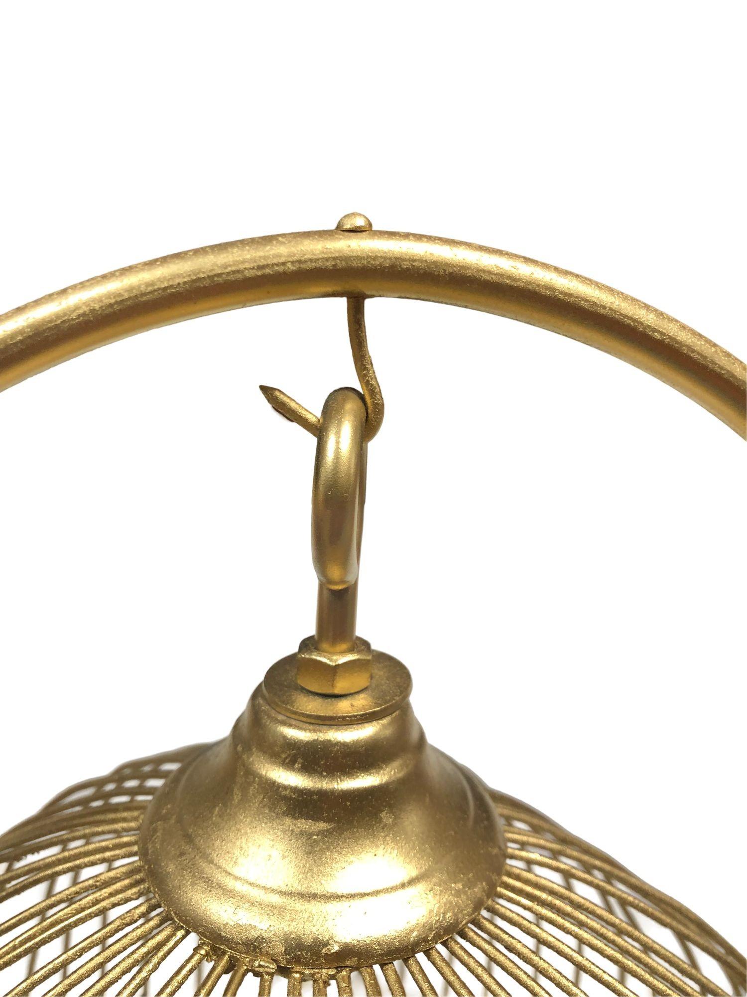 Art Deco Standing Brass Birdcage For Sale 6