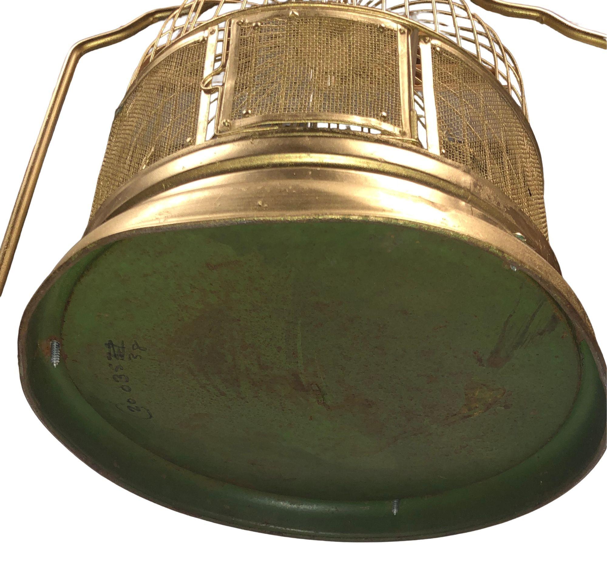 Art Deco Standing Brass Birdcage For Sale 7