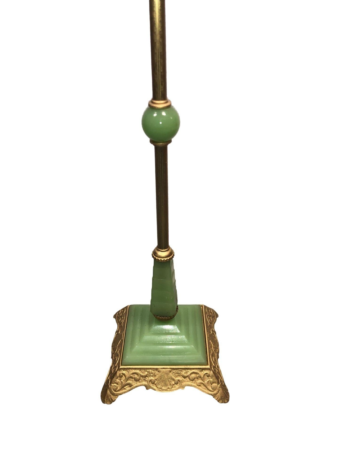 Art Deco Standing Brass Birdcage In Excellent Condition For Sale In Van Nuys, CA
