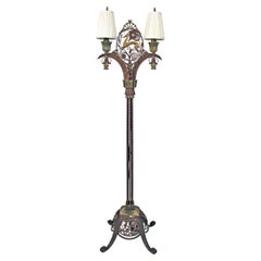 Art Deco Standing Lamp in the Style of Edgar Brandt