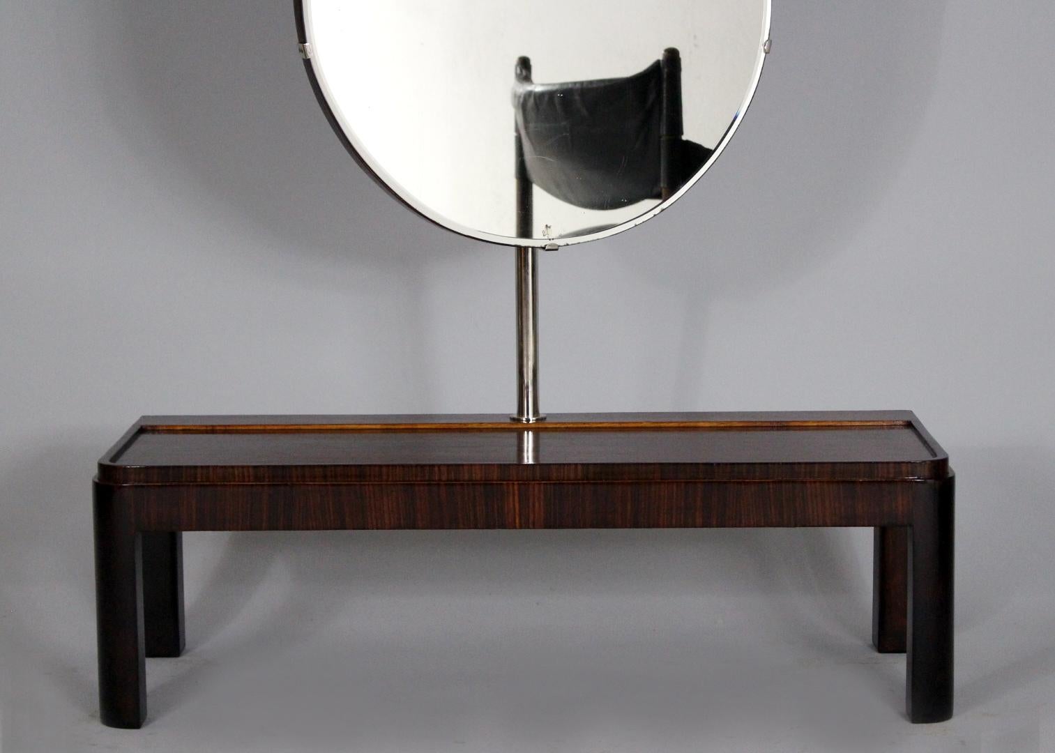 Art Deco Standing Rotable Mirror, 1930s In Good Condition In Cimelice, Czech republic