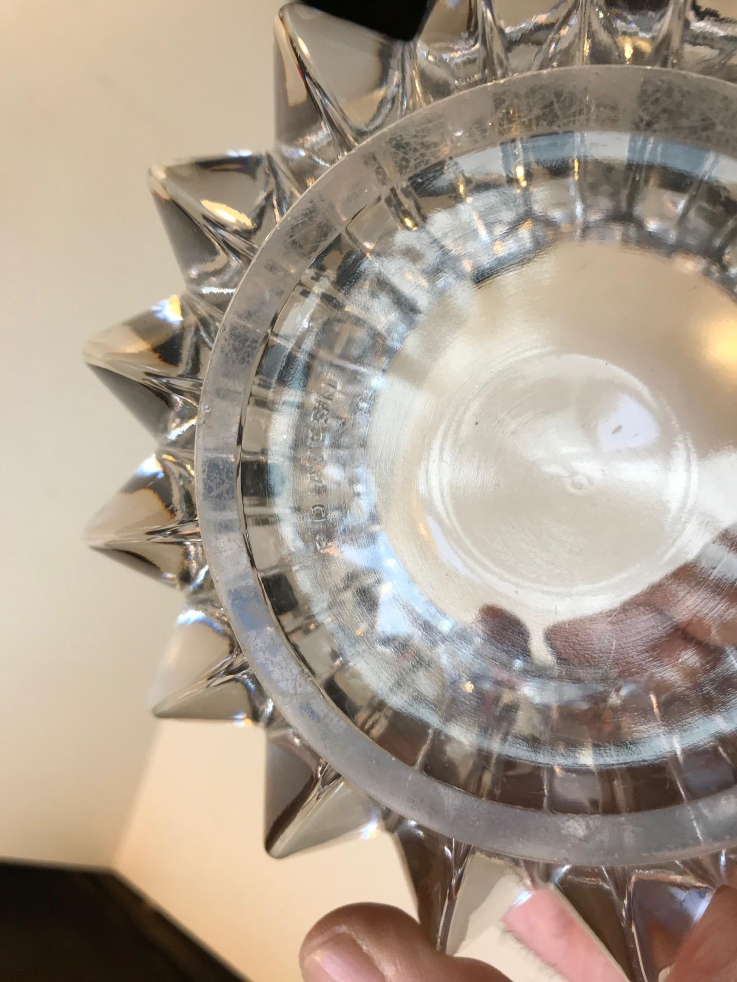 Art Deco 'Star' Glass Dish by Pierre D’Avesn, France, 1930s In Good Condition For Sale In Esbjerg, DK