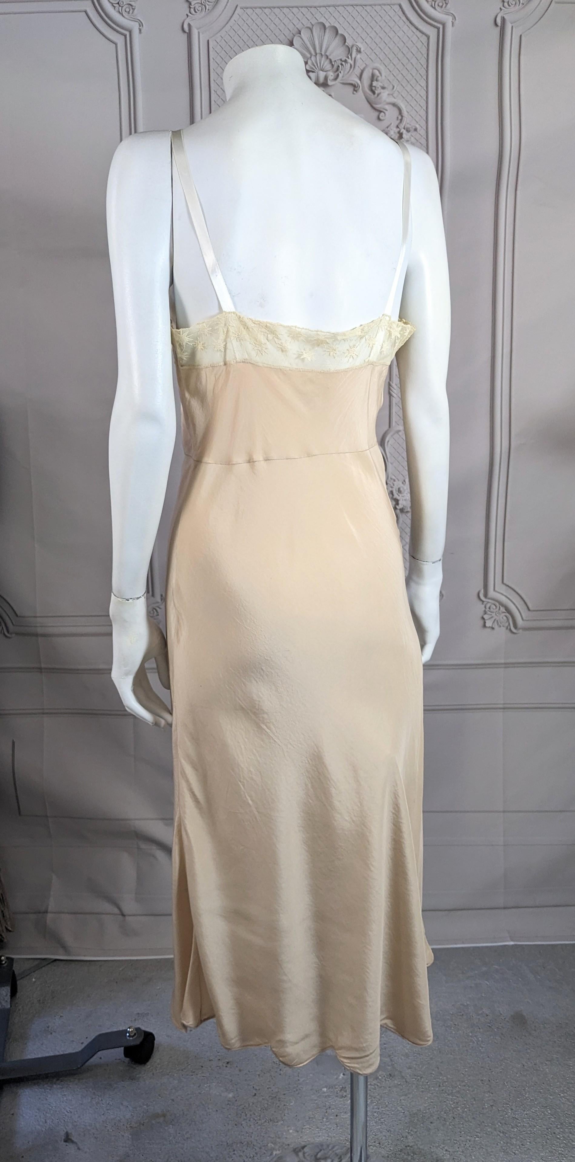 Art Deco Star Motif Silk Slip Dress For Sale 1