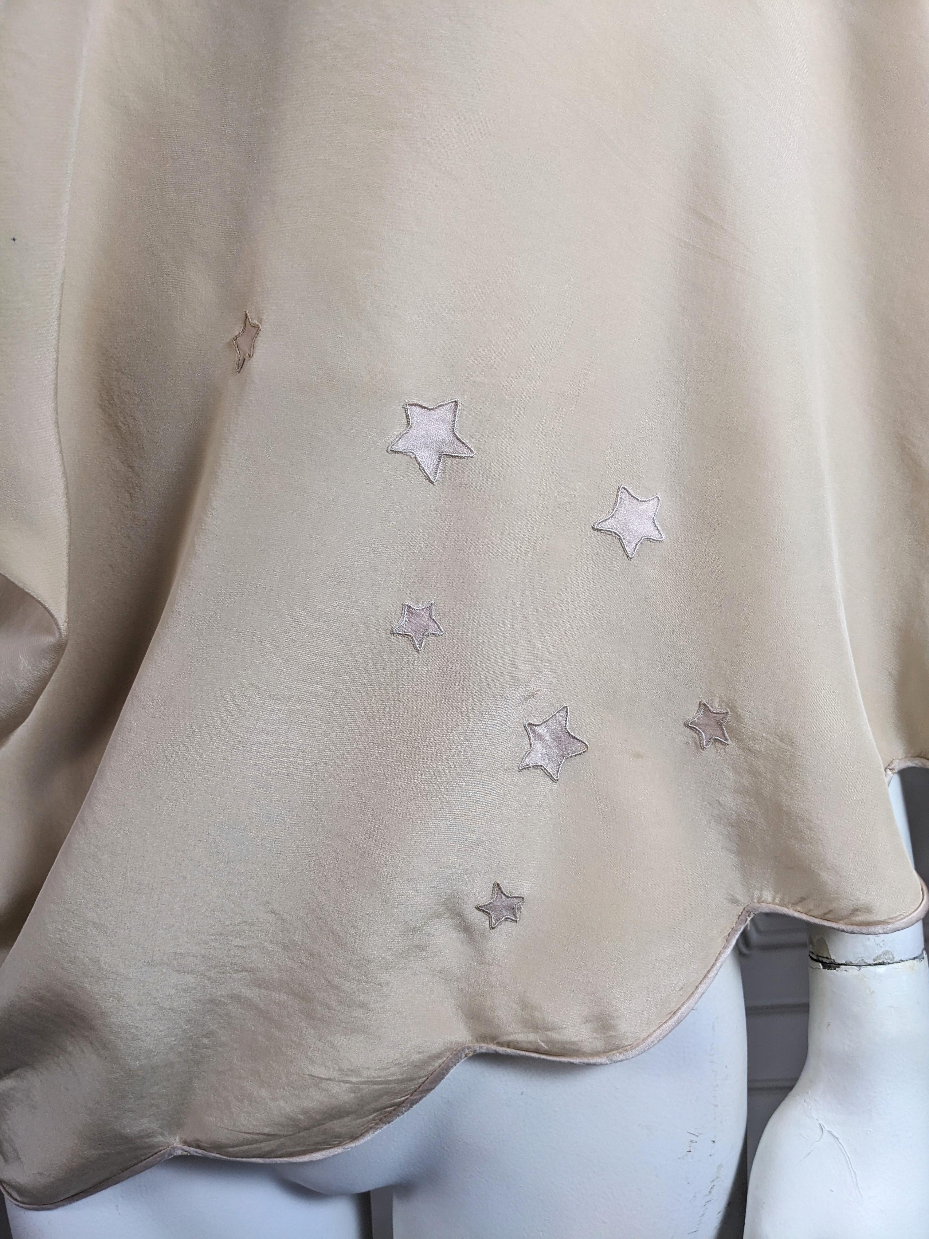 Art Deco Star Motif Silk Slip Dress For Sale 2