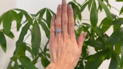 Art Deco Star Sapphire Diamond Platinum Ring