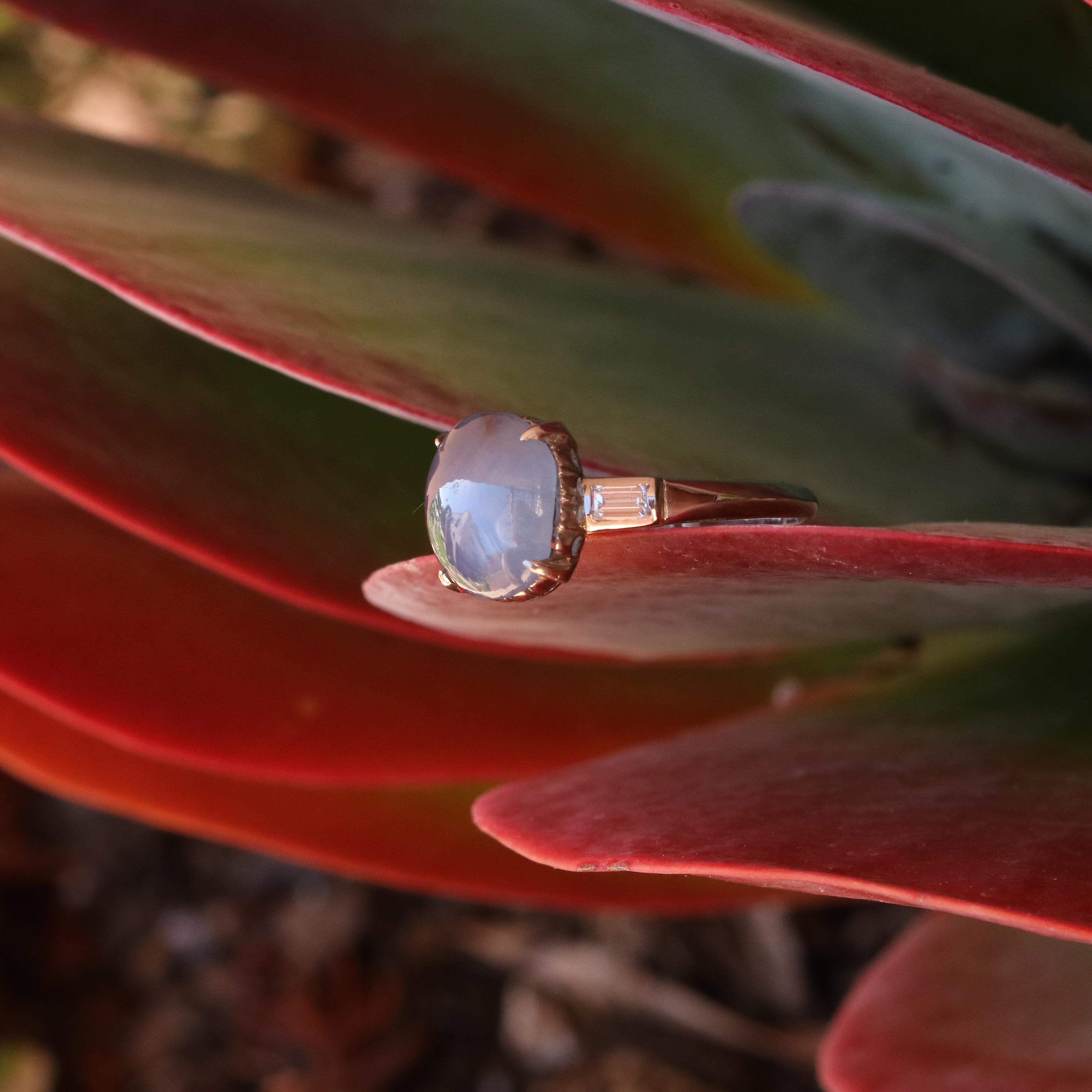 Women's Art Deco Star Sapphire Platinum Ring