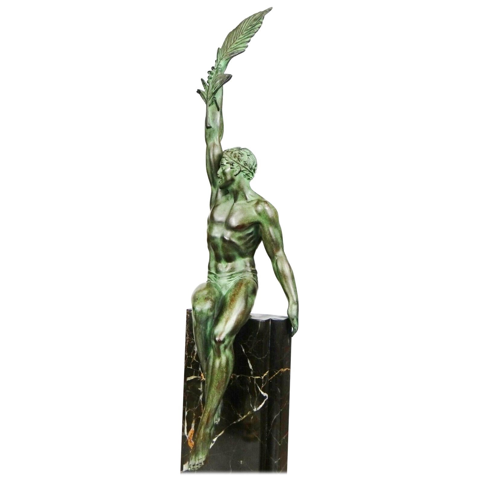 Art Deco Statue by Le Faguays Editions du Max Le Verrier "Gloire"