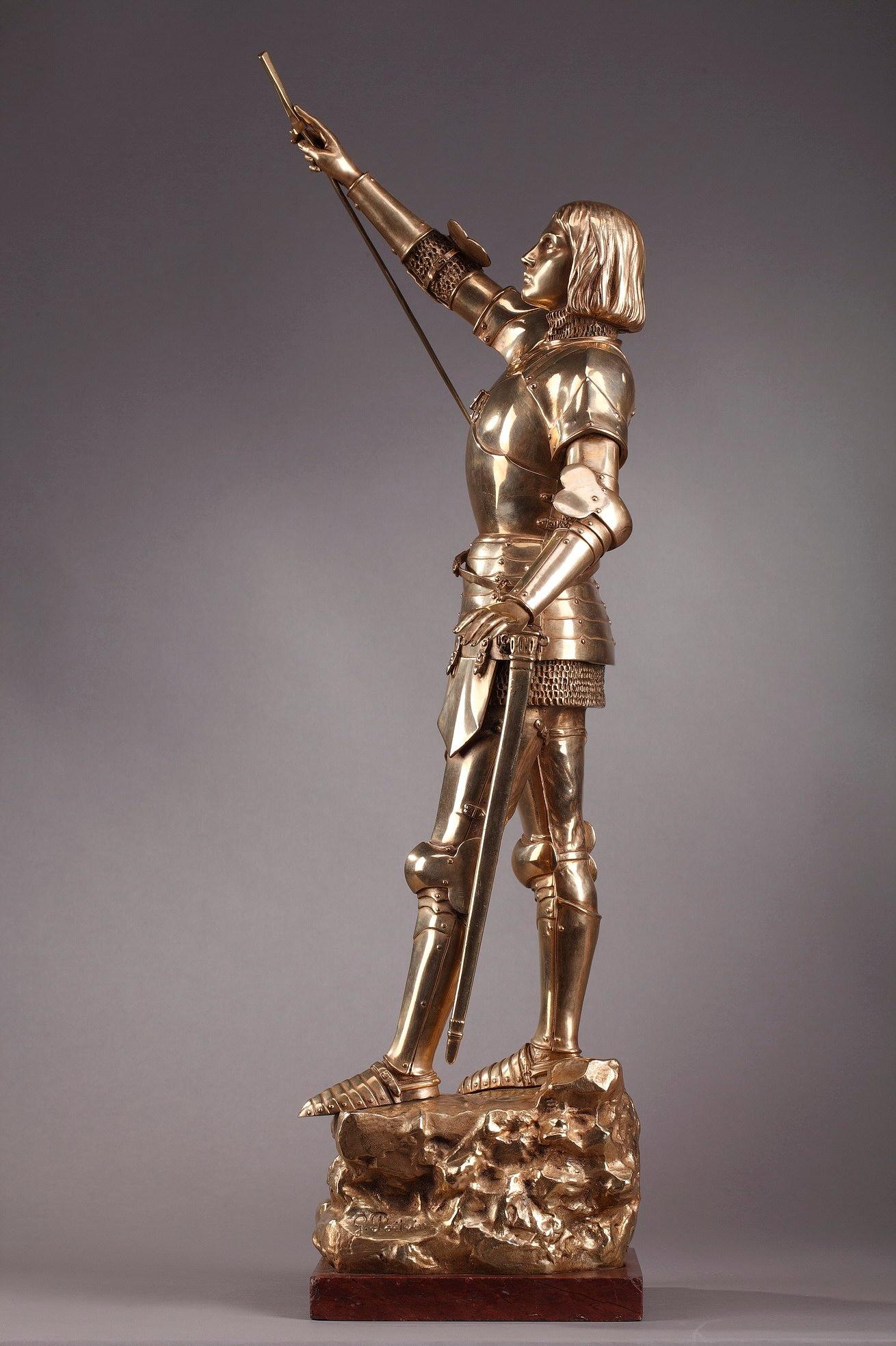 Art Deco Statue Joan of Arc by Gustave Poitvin 3