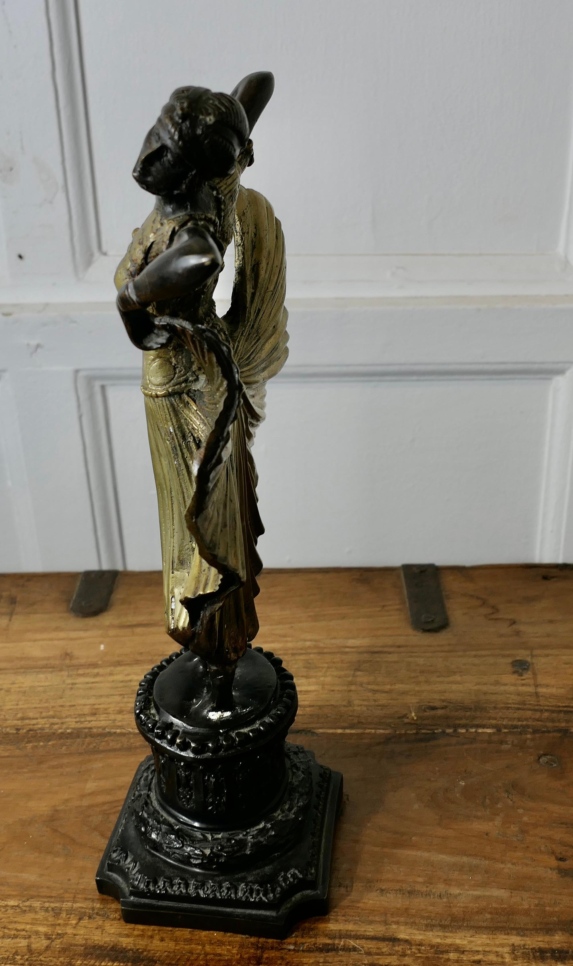 Spelter Art Deco Statue of an Egyptian Dancer after Chiparus  A very popular subject For Sale