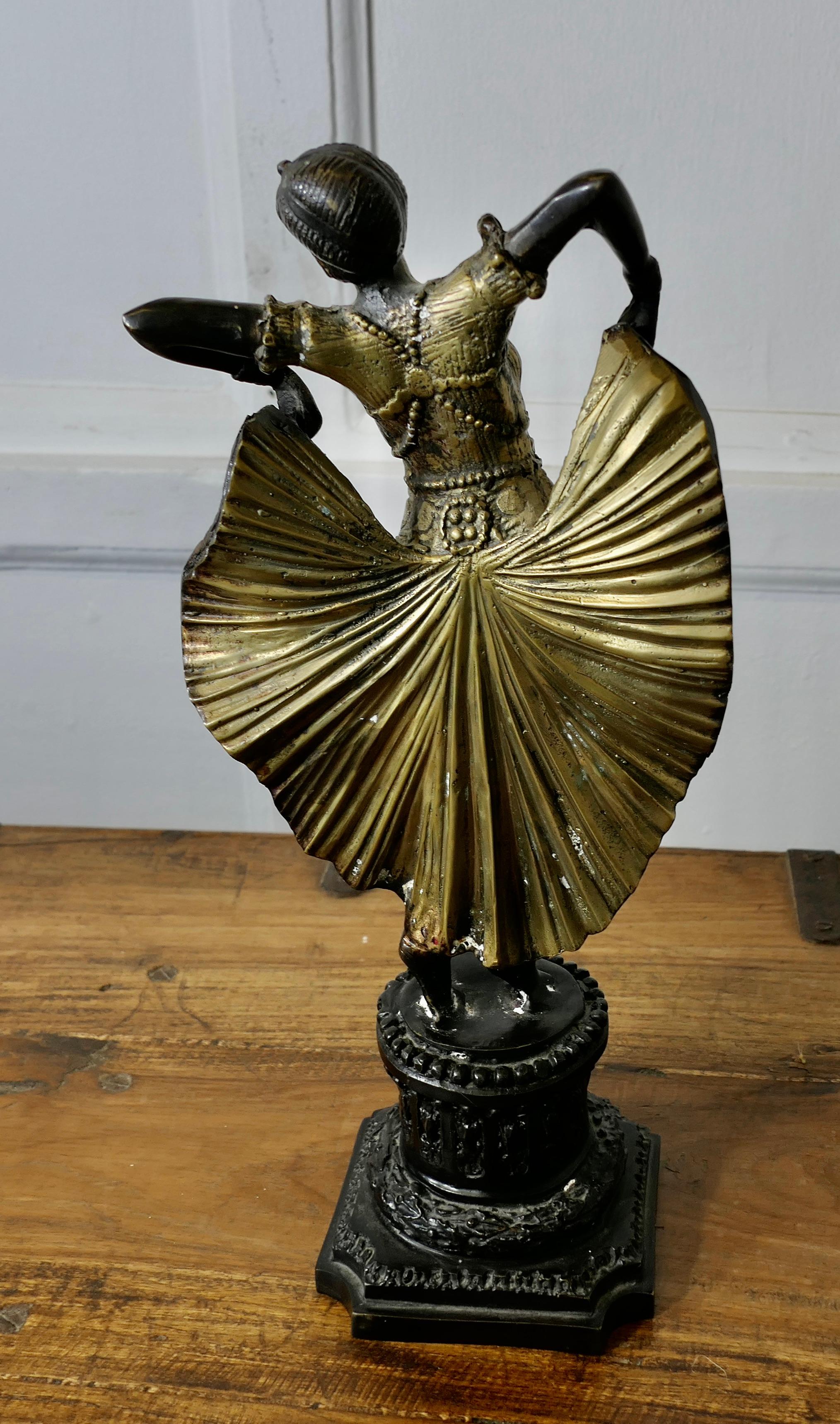 Art Deco Statue of an Egyptian Dancer after Chiparus  A very popular subject For Sale 1