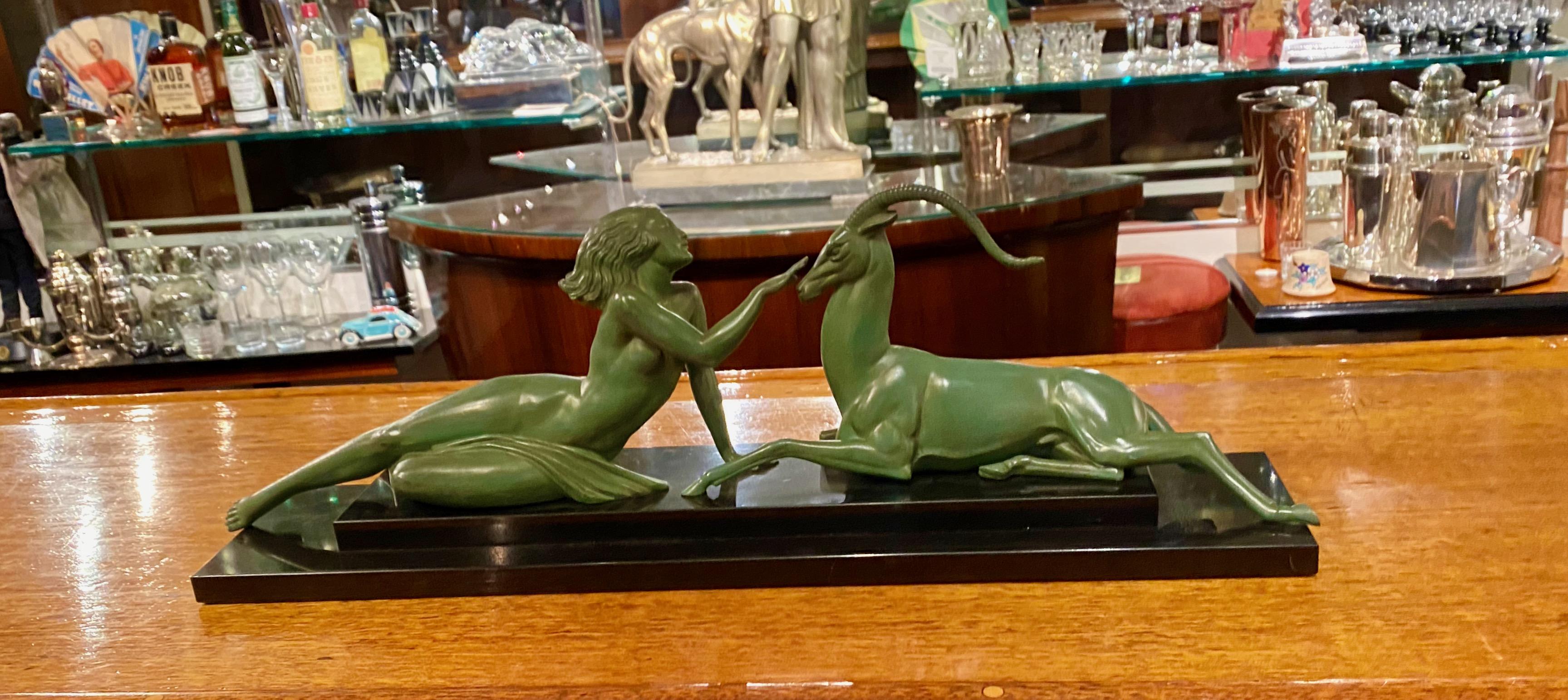 Art Deco Statue Seduction by Fayral for LeVerrier 7