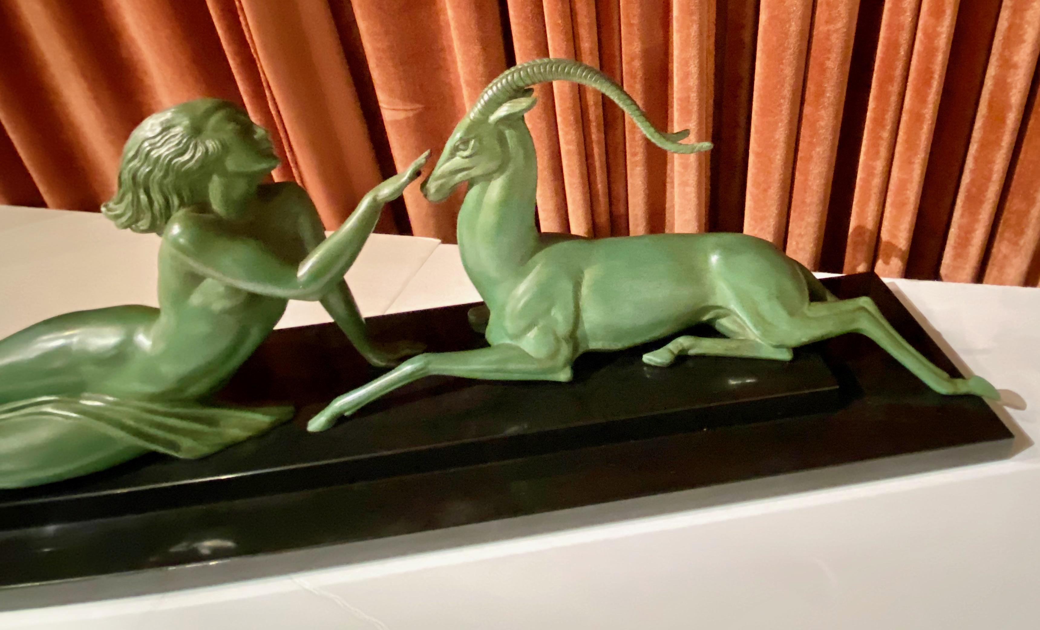 Art Deco Statue Seduction by Fayral for LeVerrier 1