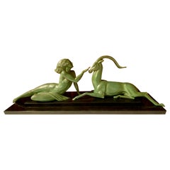 Art Deco Statue Seduction by Fayral for LeVerrier