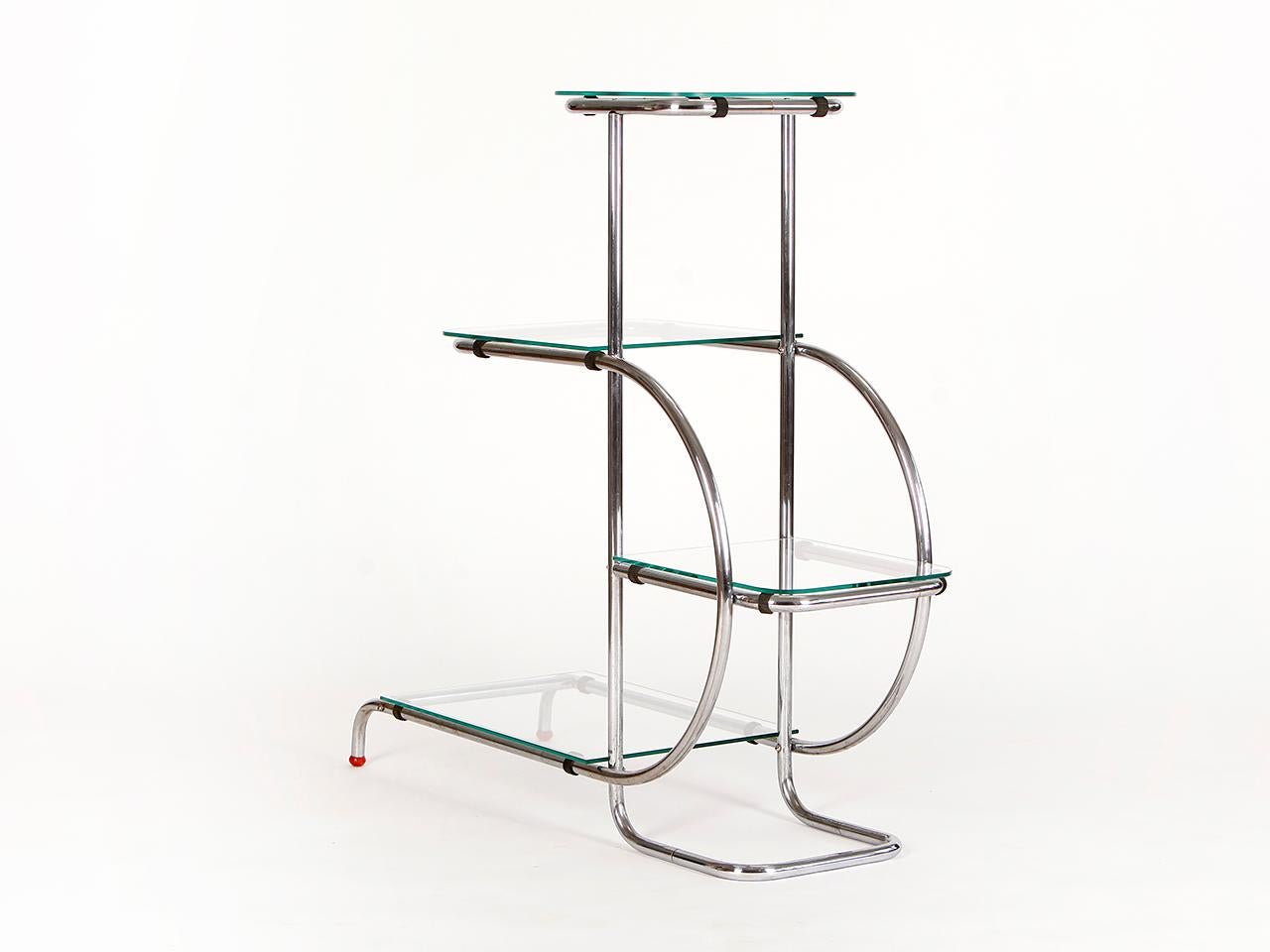 Art Deco Steel and Glass Étagère, 1930s In Good Condition In Wien, AT