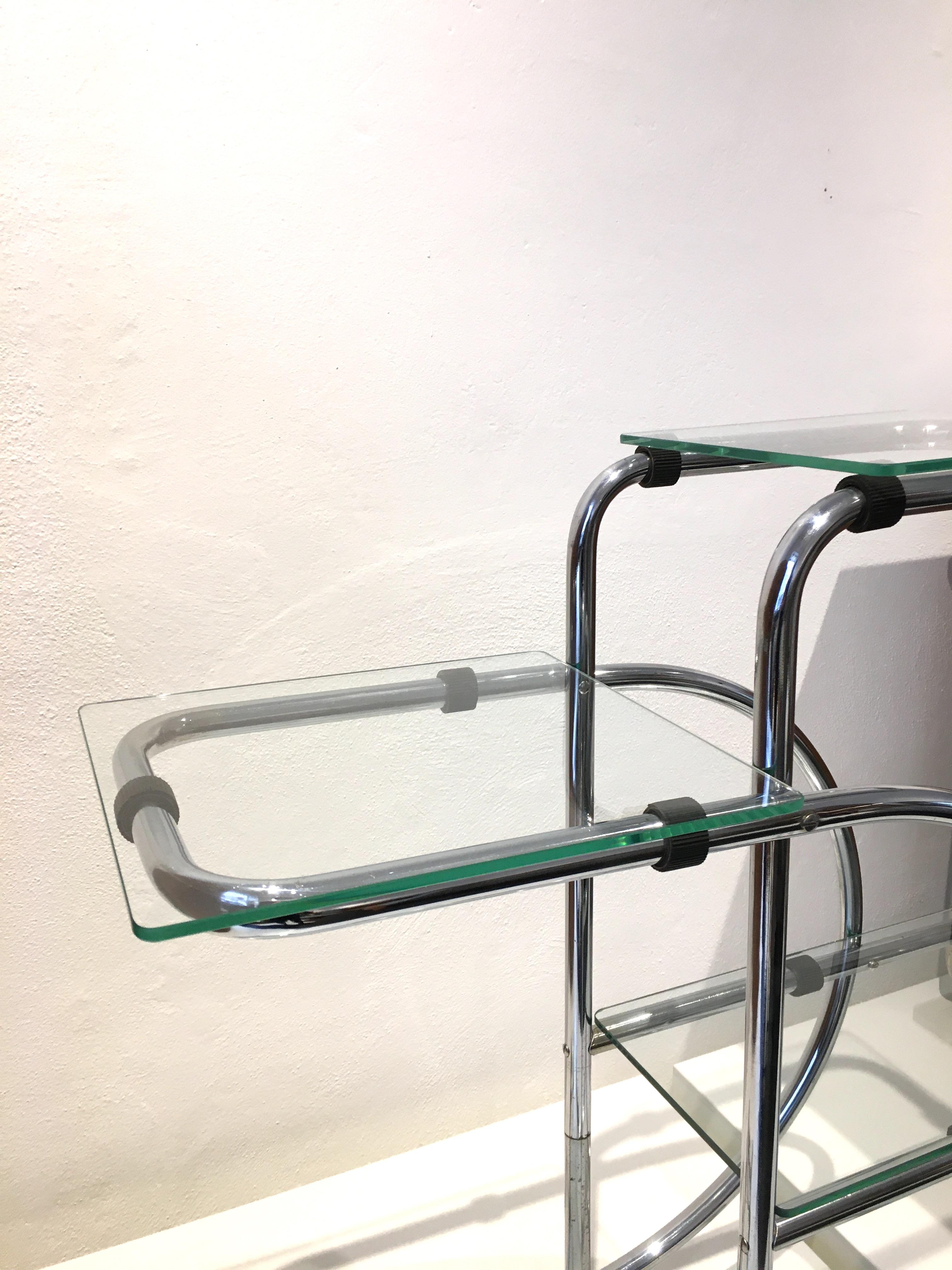 Art Deco Steel and Glass Étagère, 1930s In Good Condition In Wien, AT