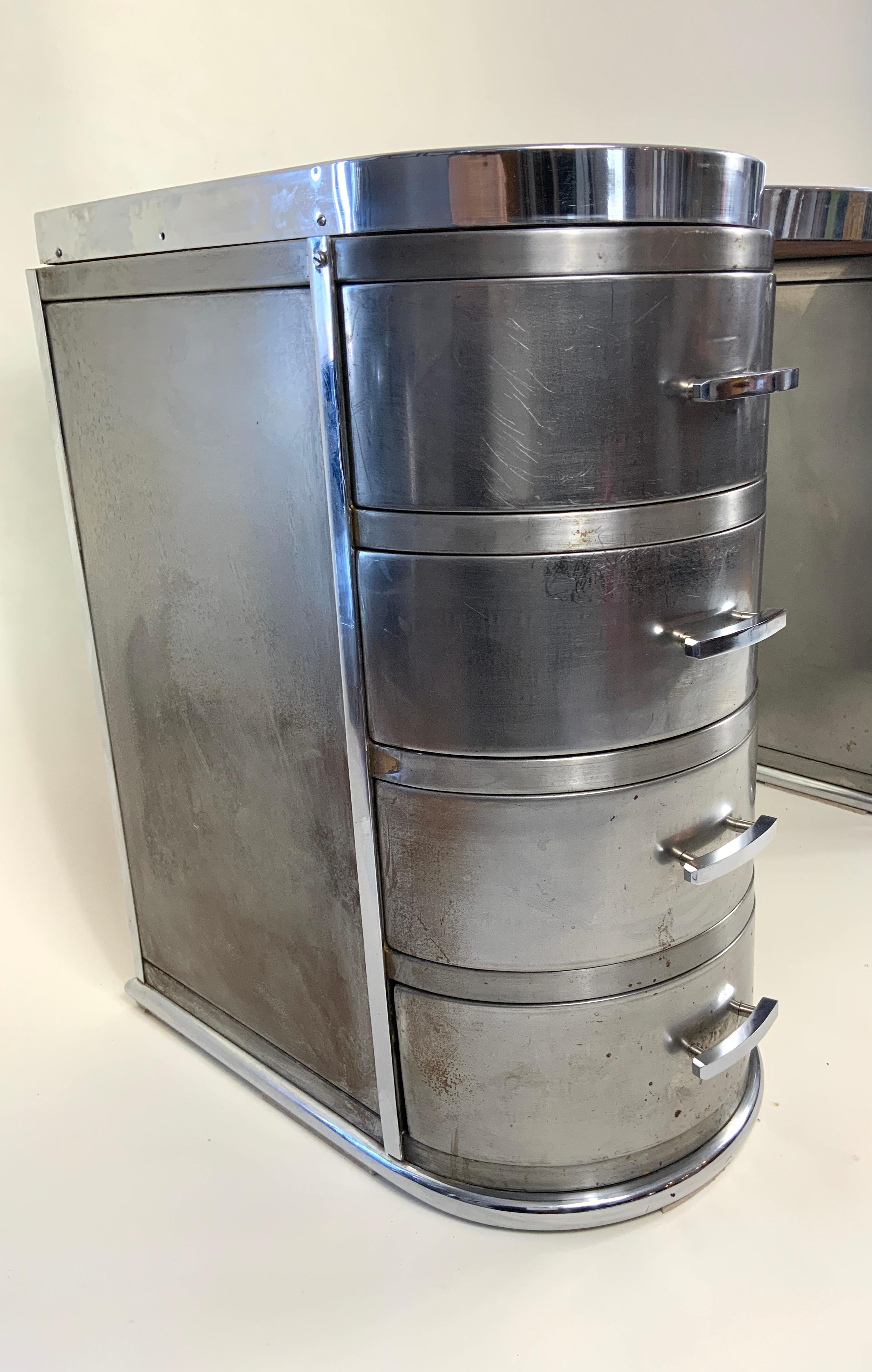 English Art Deco Steel Table Attributed to Hawker Aircraft, 1930’s - 1940’s For Sale