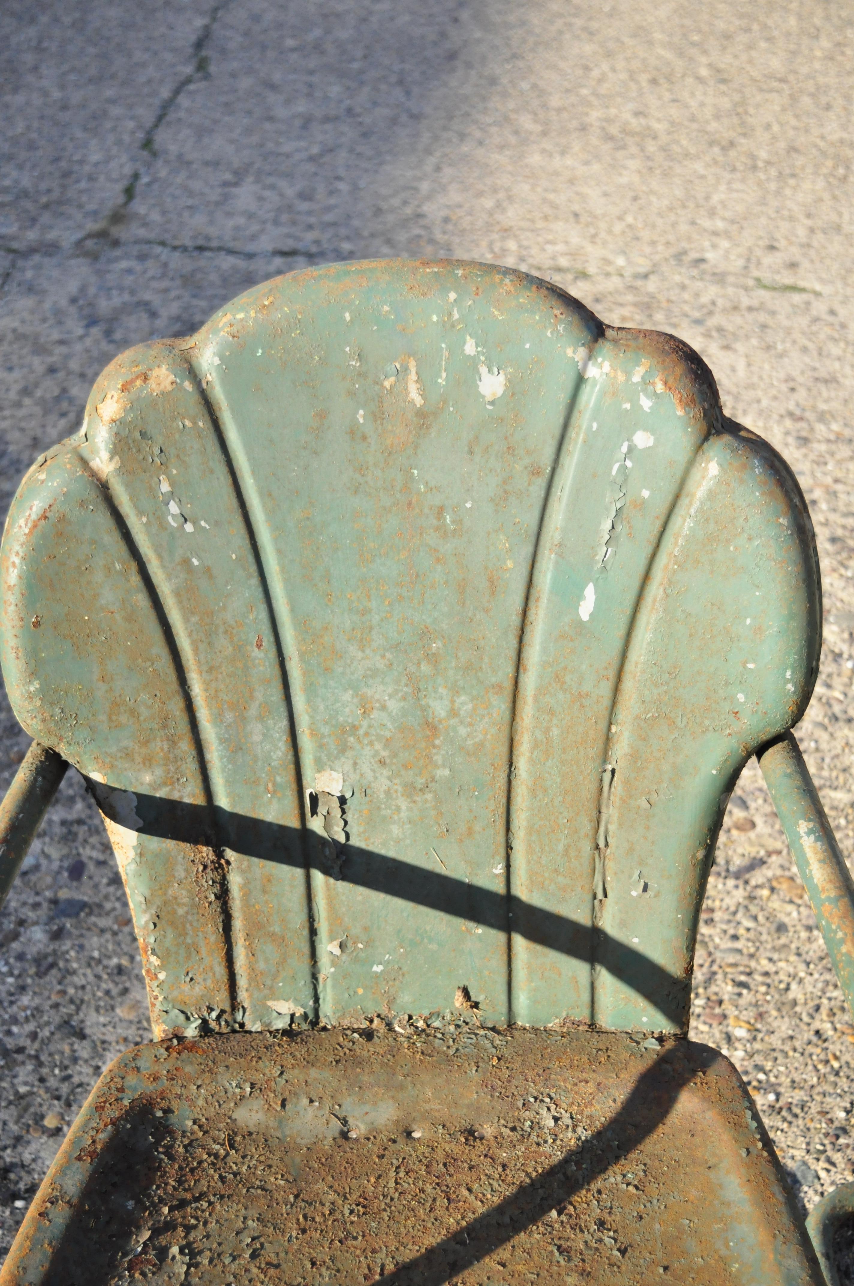 vintage metal shell back chairs