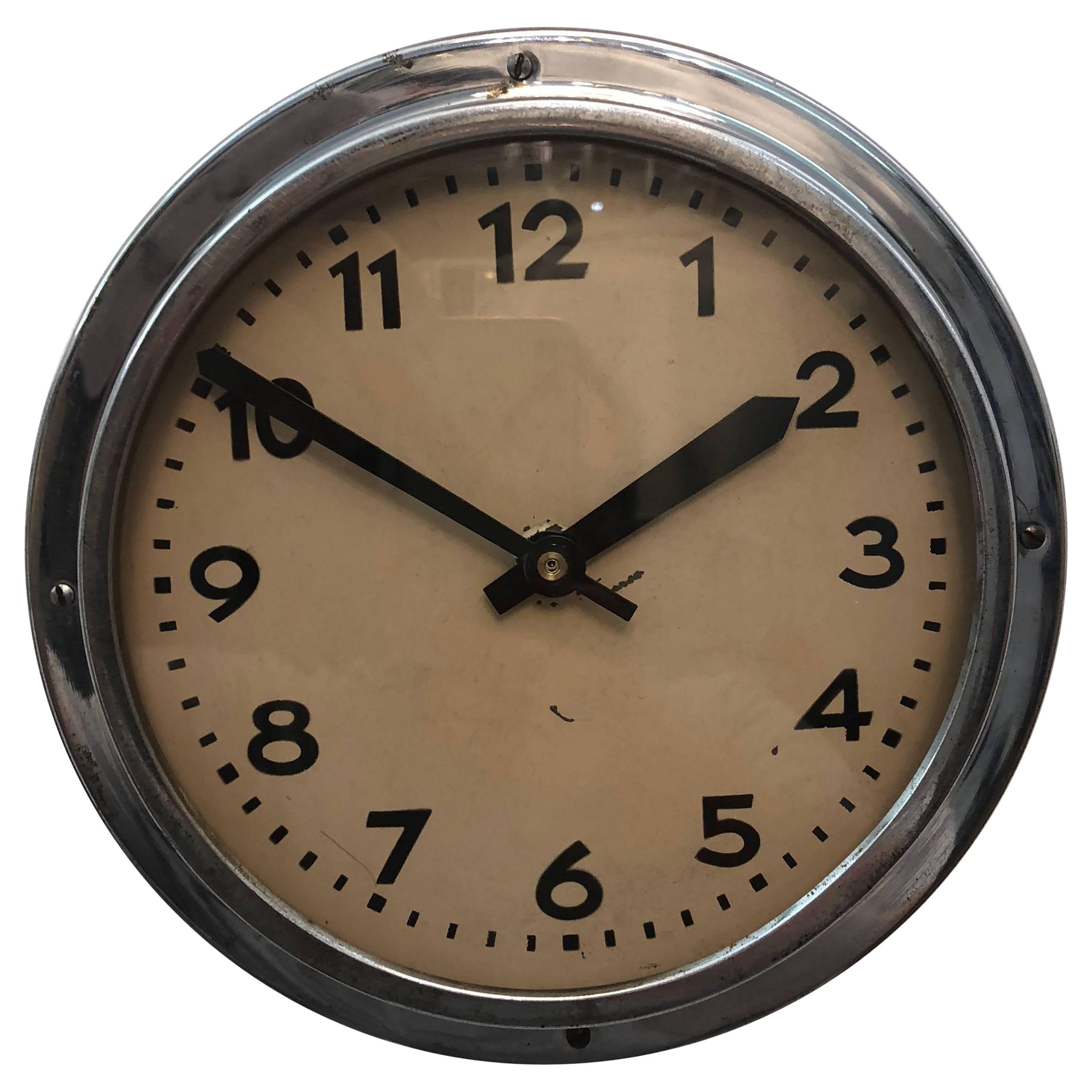 Art Deco Steel Wall Clock