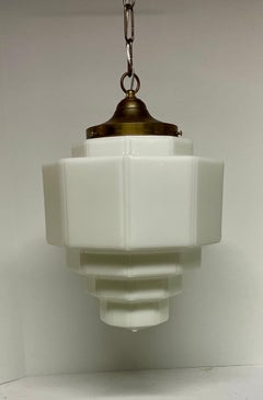 Art Deco Stepped Skyscraper Chandelier